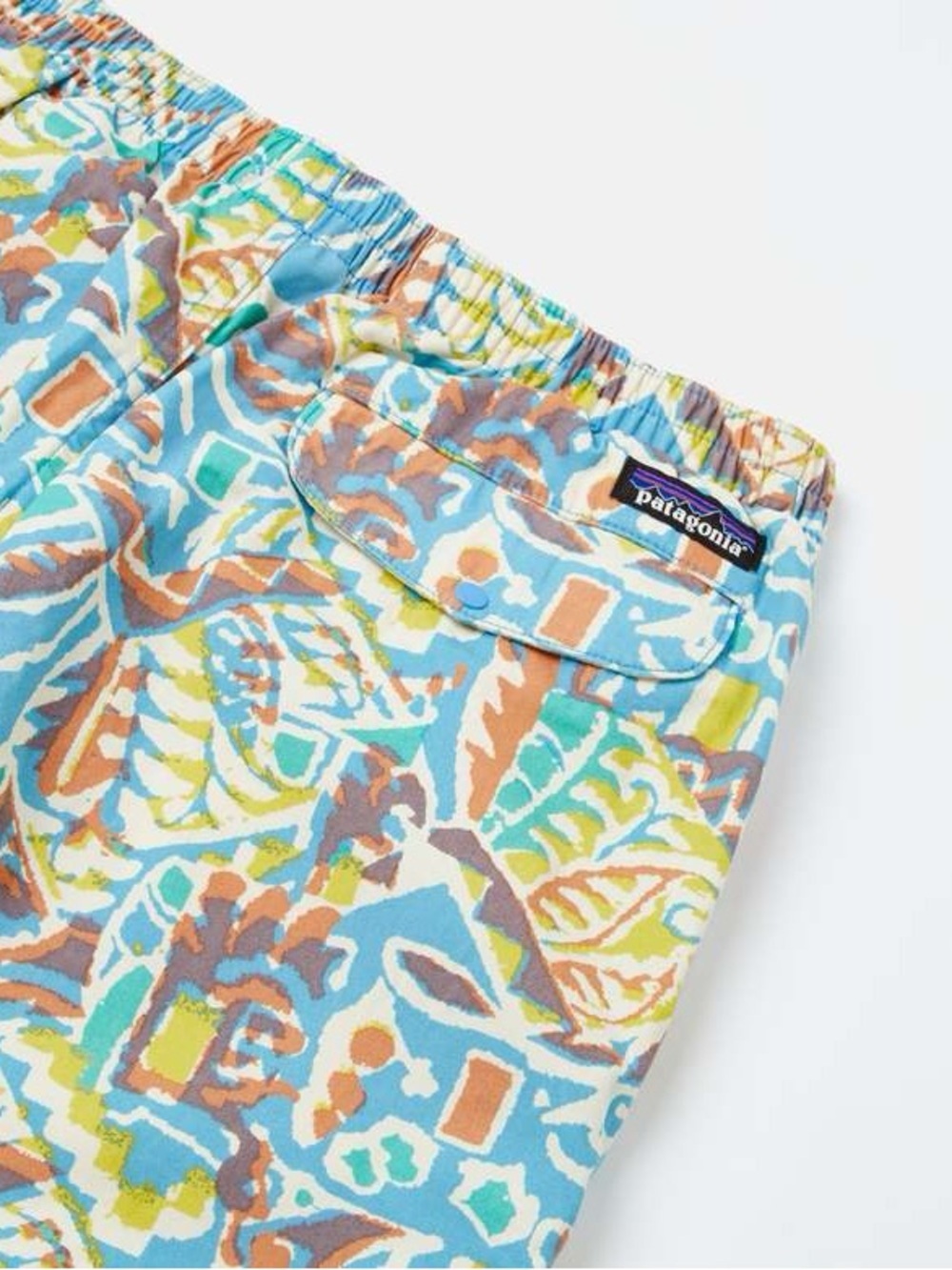 Patagonia NWOT Funhoggers Printed Pants Thriving Planet Blue Size Large Outdoor - Picture 3 of 14